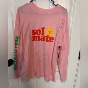 Electric & Rose Pink Sol Mate Long Sleeve Tee